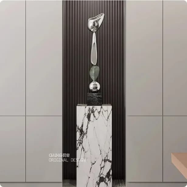DSA light luxury entrance niche slender vertical height ornament under the stairs of the hotel sales office model room living