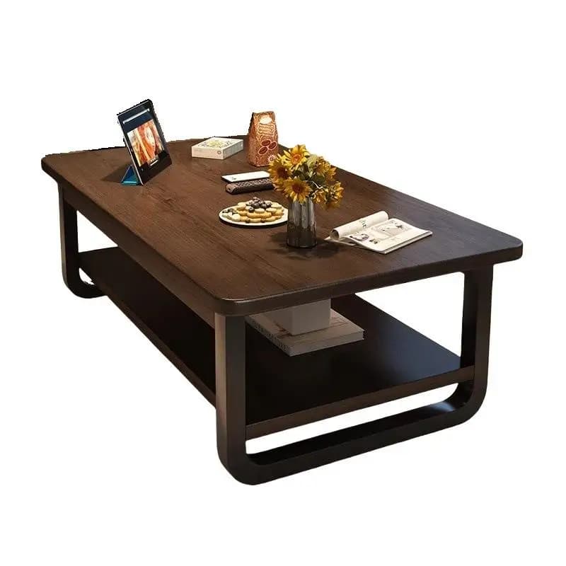 Luxury multifunctional environmentally friendly and durable coffee table wood metal frame | Modern simple rectangular