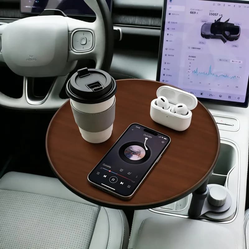 For Tesla Model 3 Highland Y YL Wooden Car Tray Foldable Desk Camping Accessory