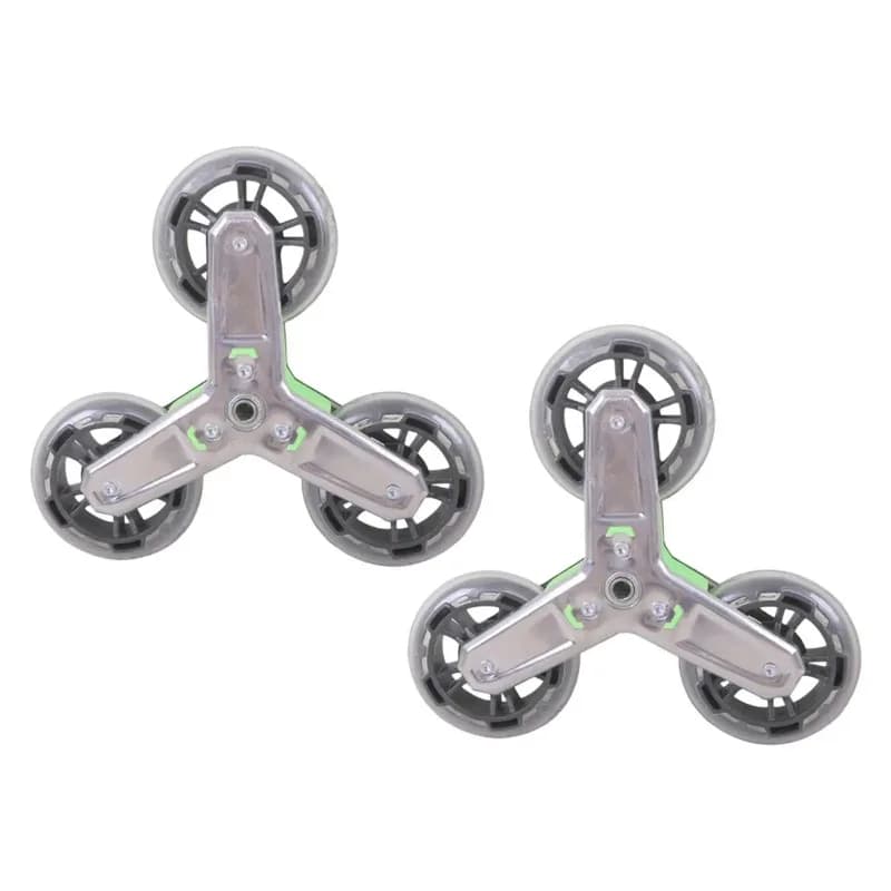 2Pcs Replacement Triangle Stair Climbing Wheels Easy to Install Multifunctional Accessories Trolley Assembly Roller Wheels