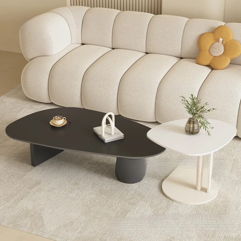 Italian rock slab coffee table designer B & B wabi sandy wind model room simple modern living room home special-shaped coffee