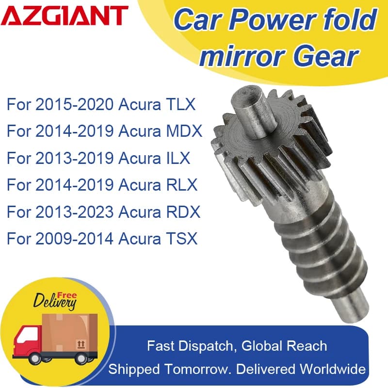 Azgiant Wear-resistant Metal Gear Car Power folding side view mirror Inner Gear For Acura TLX/MDX/ILX/RLX/RDX/TSX Car Accessery