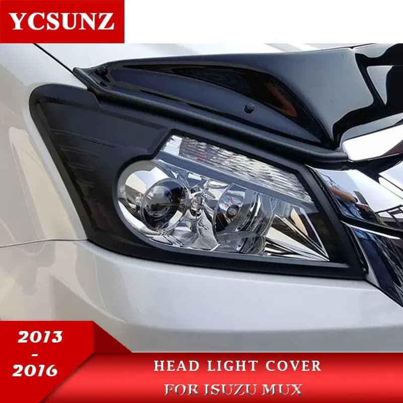 ABS Head Light Cover Decoration For Isuzu MU-X MUX 2014 2015 2016 2017 Front Lamp Trim Car Accessories YCSUNZ