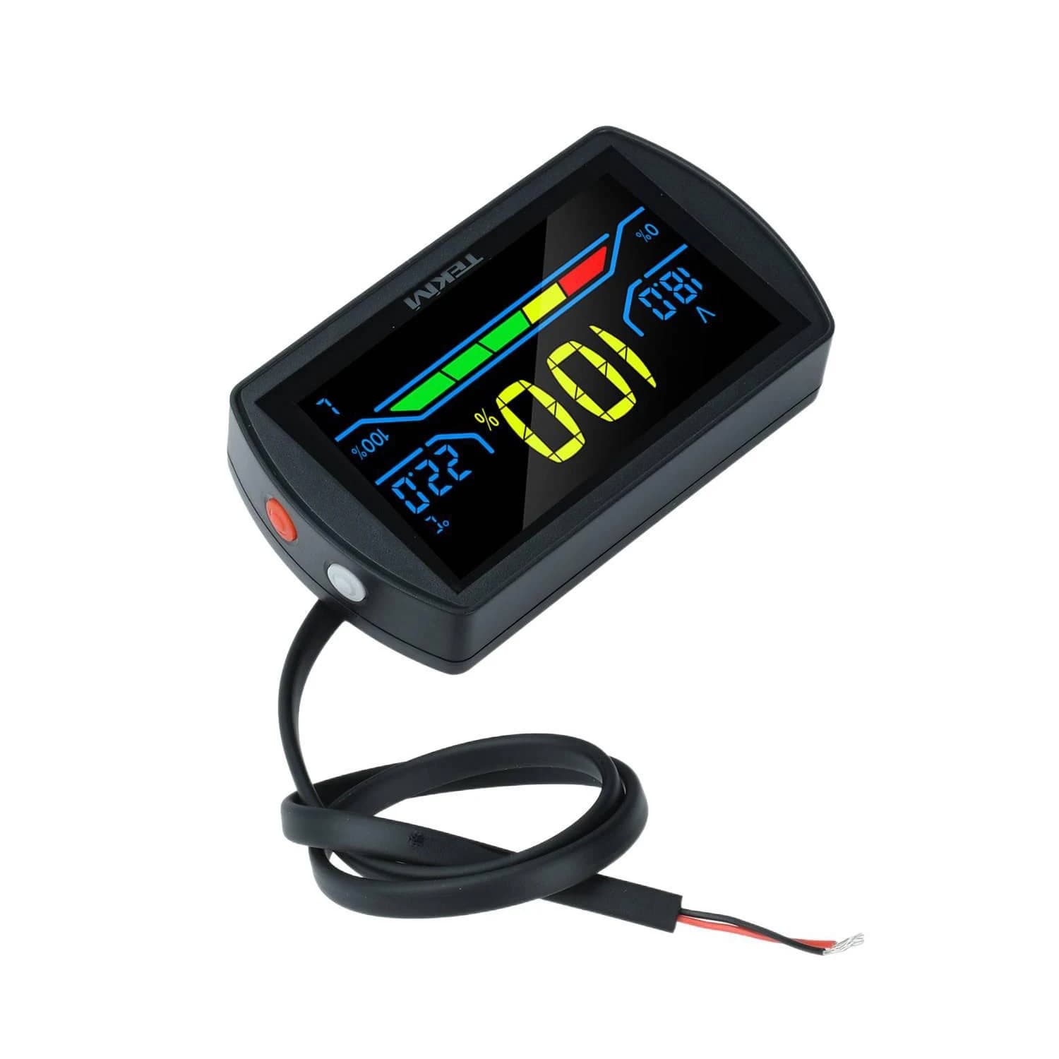 2-Wire DC7-100V Battery Voltage Indicator Universal Lead Acid Li-ion LiFePO4 Battery Capacity Meter with Percentage Display