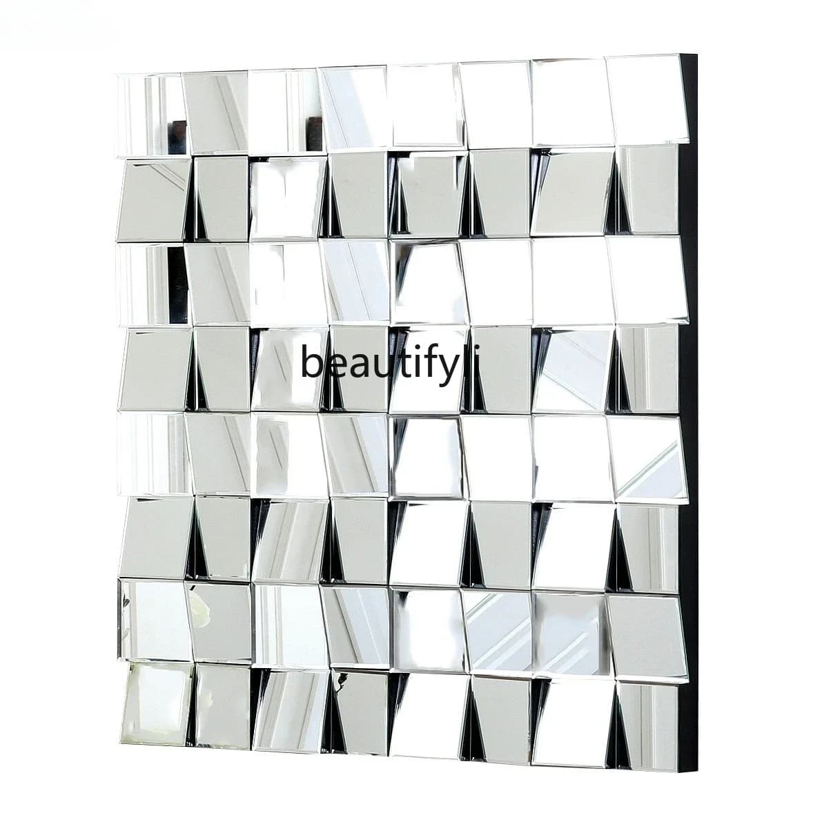 Simple three-dimensional hotel decorative mirror living room background wall hanging mirror restaurant model room wall mirror