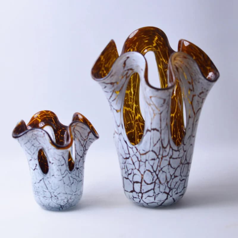 Modern high-end glass vase ornament, living room model room flower vessel, dining room, homestay desktop decoration
