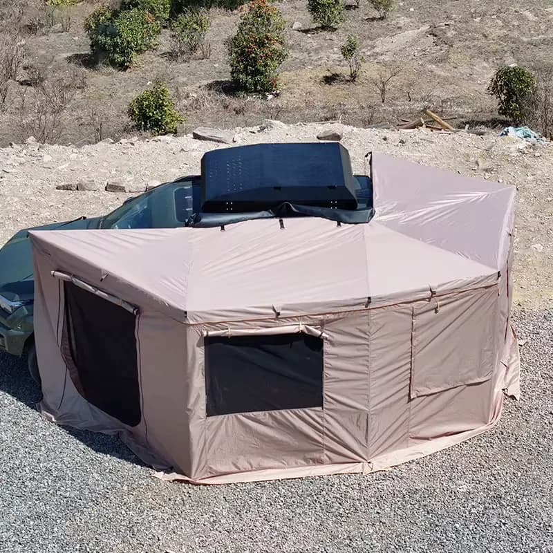 270 Degree Car Side Awning Waterproof 3000mm Sun Shelter for SUV Camping Outdoor Adventure Four Season Universal Fit Tent