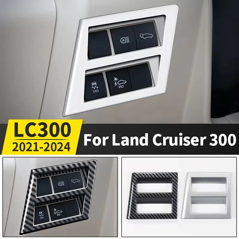 Main Driving Below Adjustment Panel Decoration Sticker For Toyota Land Cruiser lc300 2021-2024 2025 Interior Accessories Tuning