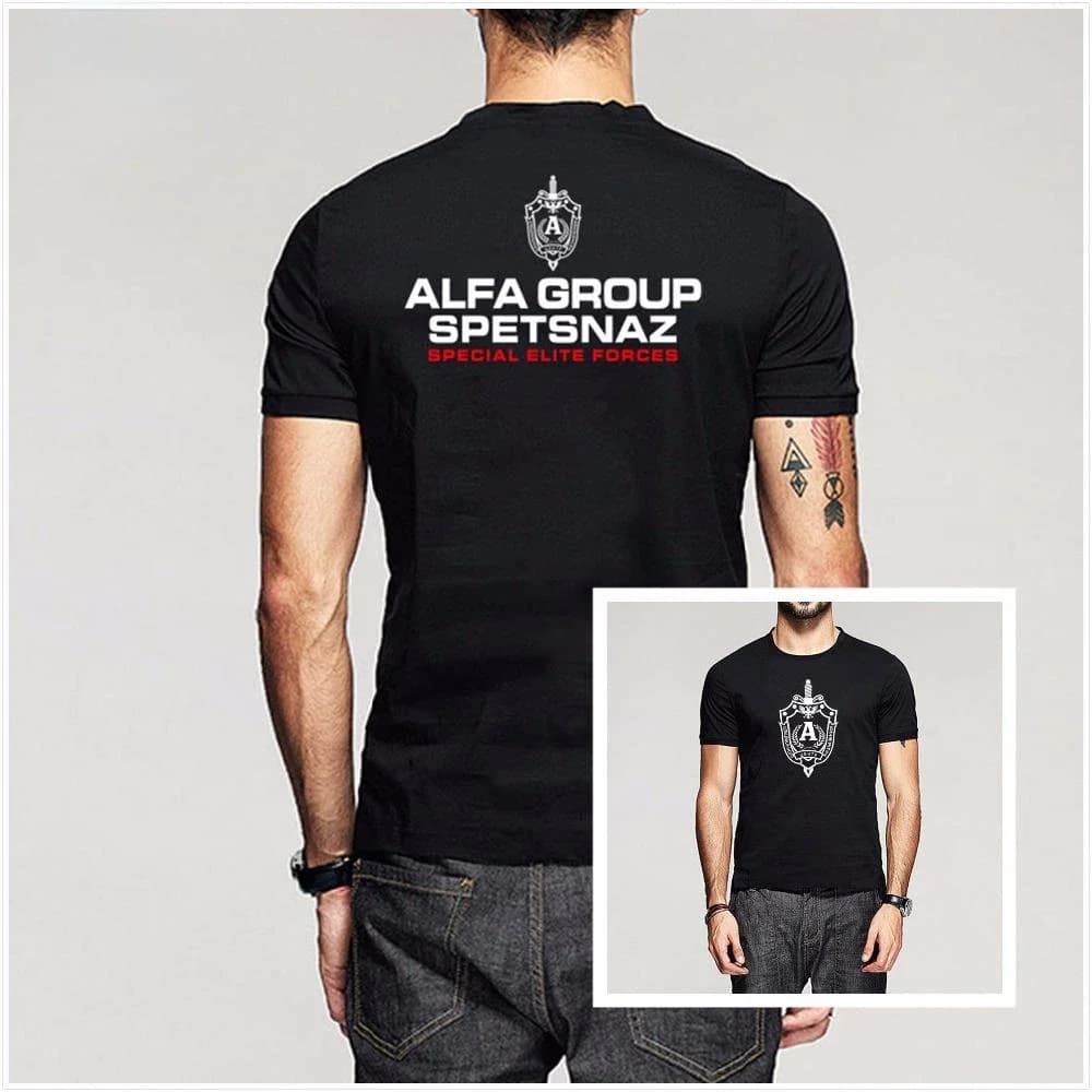 Russian Spetsnaz Alfa Alpha Unit Counter Terrorist Special Unit Forces T-shirt O-Neck Tshirt Casual Funny Shirt