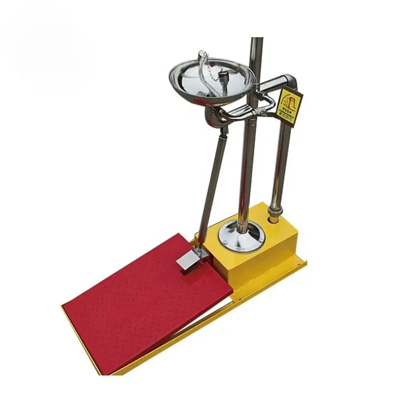 Anti-chemical combination emergency foot pedal eye wash shower station factory outlet