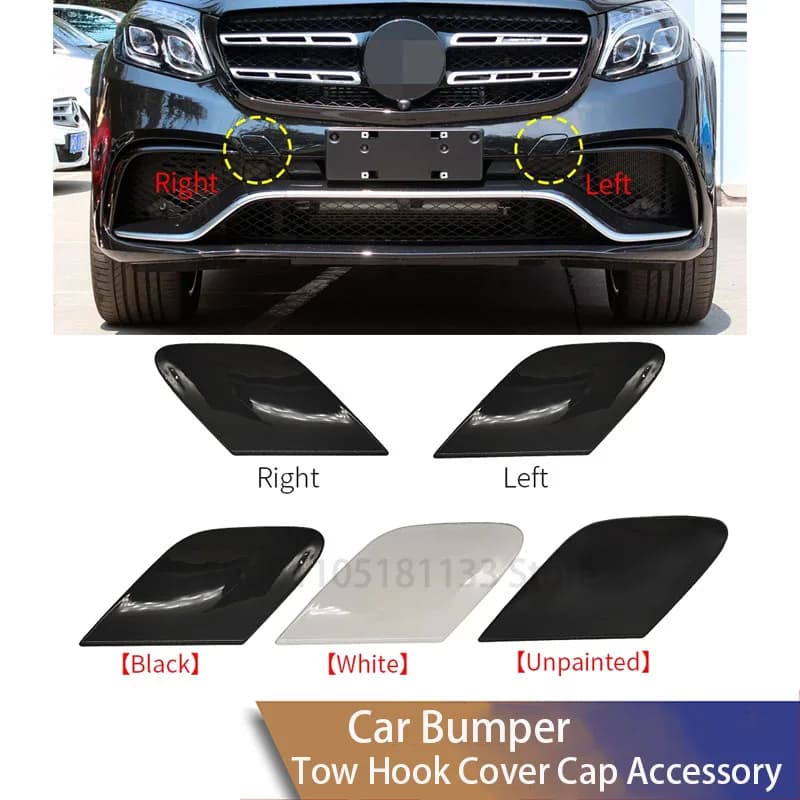 For Mercedes W166 W292 GLE GLS Class Front Bumper Tow Hook Cover Precision Fit Black GLE63 GLS43 High Performance