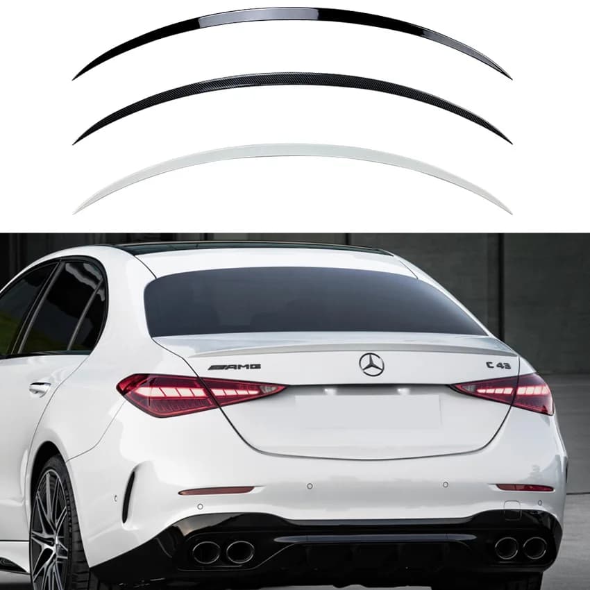 For Mercedes Benz W206 C Class C200 C260 C300 2021 To 2023 AMG Style Rear Sport Spoiler Wing Styling Auto Accessories Body Kit