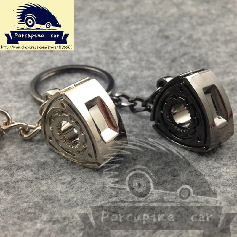 Car Key Ring Car Key Chain Accessories For Mazda RX8 236 Atenza Axela Rotatable Wankel Keychain Motor Rotor Turbo Keychain Parts
