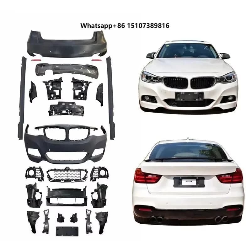 Car Bumper for 2013-2019 3-series GT F34 Upgrade MT Body Kit Sport Front Bumper Side Skirt Rear Bumper
