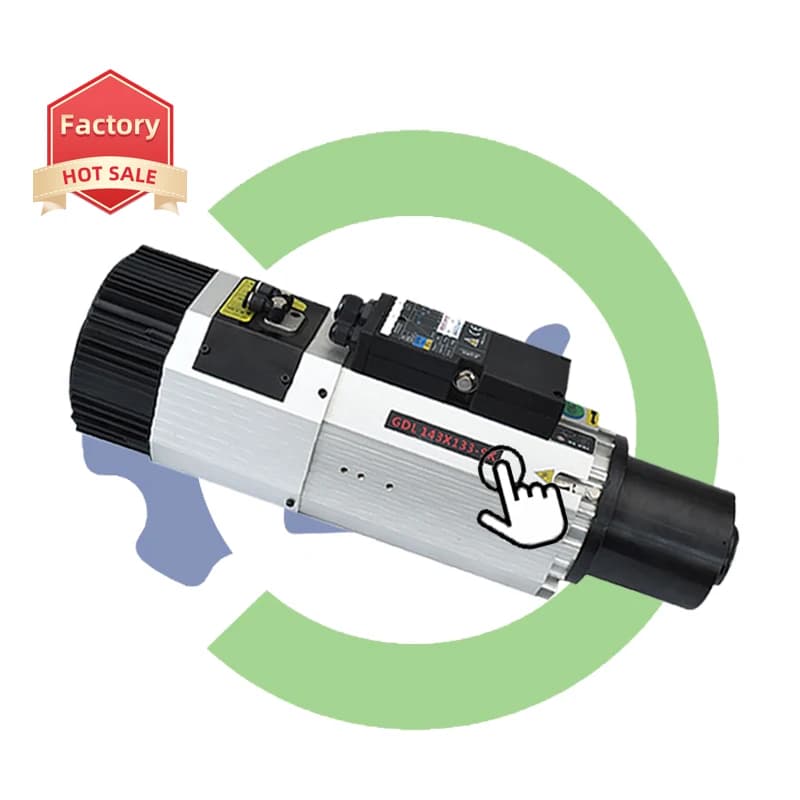 Numerical control  HSK 9KW air-cooled spindle motor ATC automatic tool change new state bearing core machine tool spindle