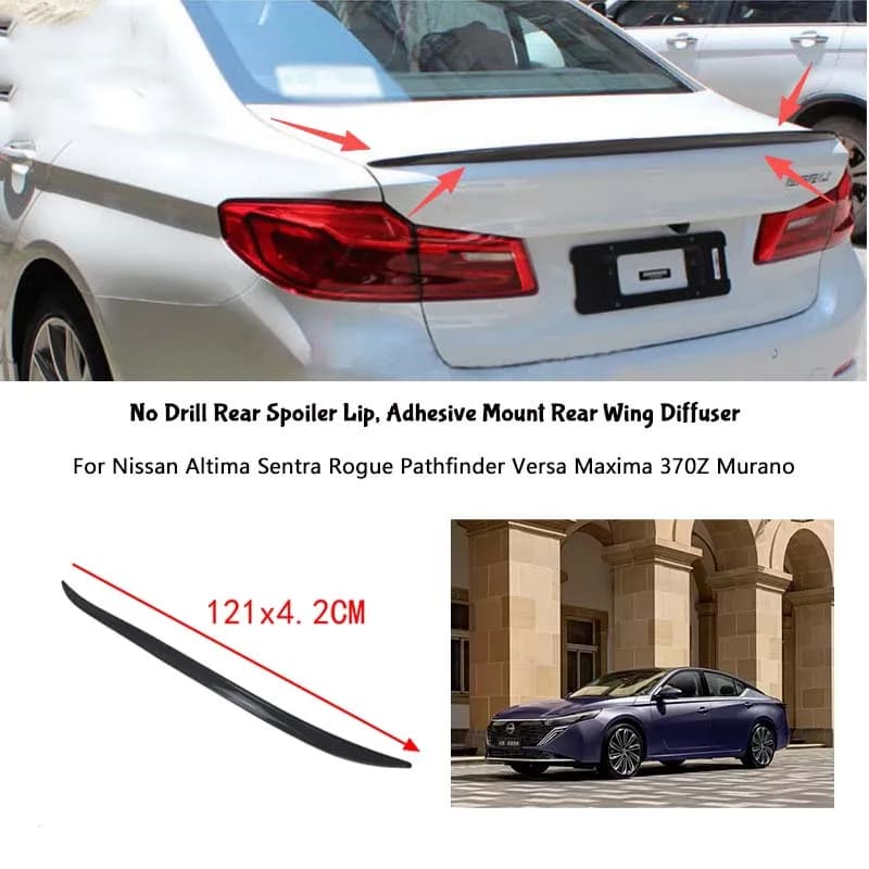 For Nissan Altima Sentra Rogue Pathfinder Versa Maxima 370Z Murano Rear Wing Lip Car Rear Trunk Boot Lip Spoiler Wing