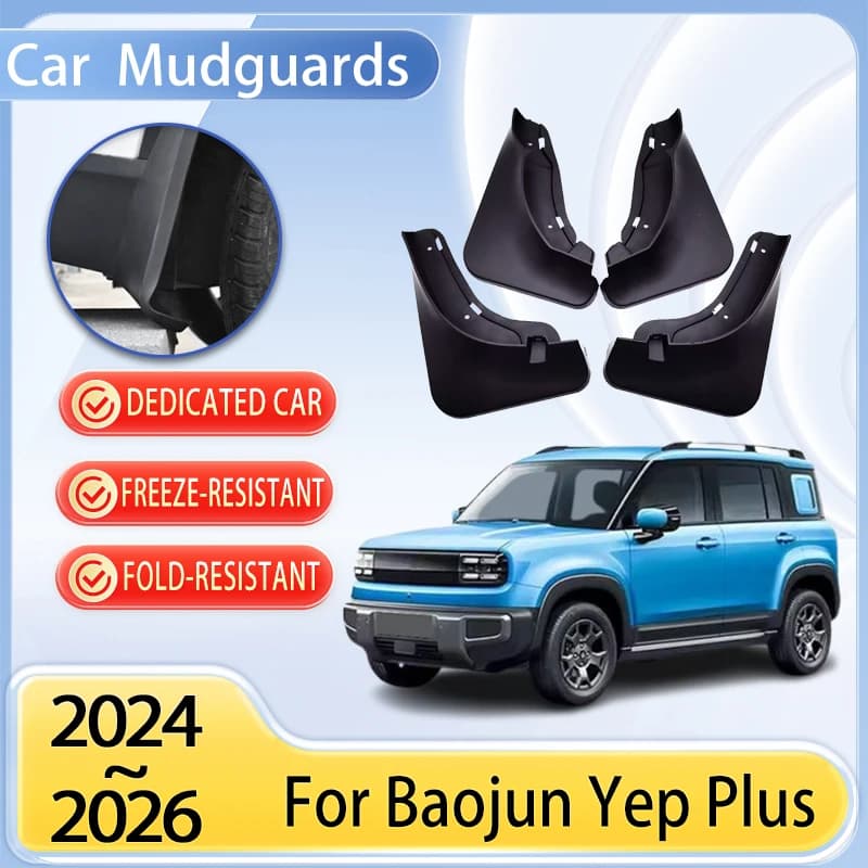 Car Mudguard Parts For BaoJun Yep Plus Accesorio 2025 2024 2026 Mudflap Tool Splash Fender Flare Cover Guard Auto Mud Accessorie