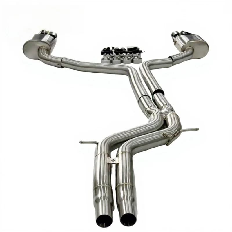 High Quality Sport Catback Exhaust System Fit For S4 S5 B8 B8.5 3.0T Exhaust Pipes Muffler With Electronic Valve Upgrade Parts