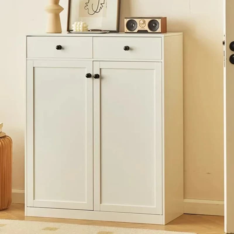 Durable Elegant Walnut Refined Shoe Cabinet Premium Metal Storage Polished Shoe Cabinet Armoire Chaussures Entryway Furniture