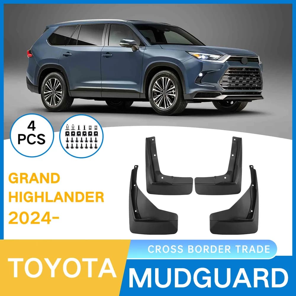 For Toyota Grand Highlander 2024-2025 car mudguard,Mudflaps Front Rear Flares Splash Guards Cover Car Accessorie