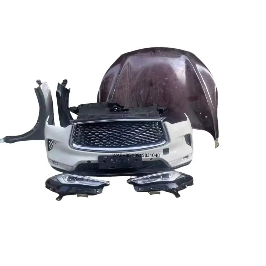 QX80/QX70/QX60/Q70 Original Car Replacement Front Bumper Assembly with Towing Hitch Cut-Outs Plastic Front Mouth