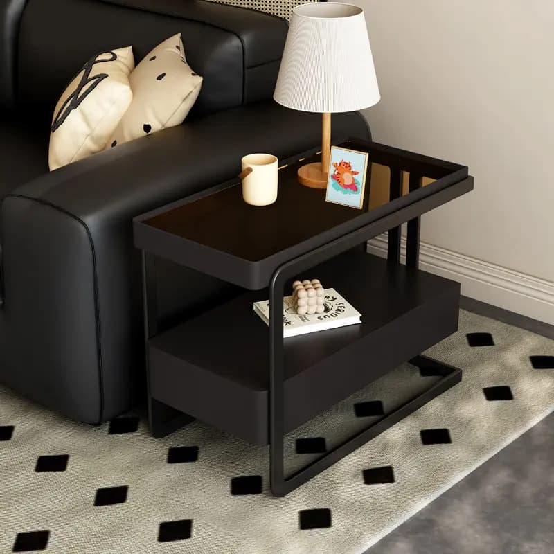 Storage Design Coffee Tables Rectangular Light Living Room Coffee Tables Modern Black Smart Kaffeetische Furniture For Home