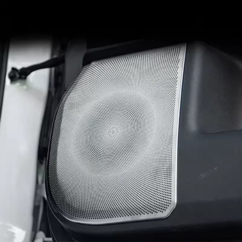 Stainless Steel Car Door Speaker Horn Cover Dustproof Stickers Interior Decoration Accessories For Toyota Prado LC250 2024 2025