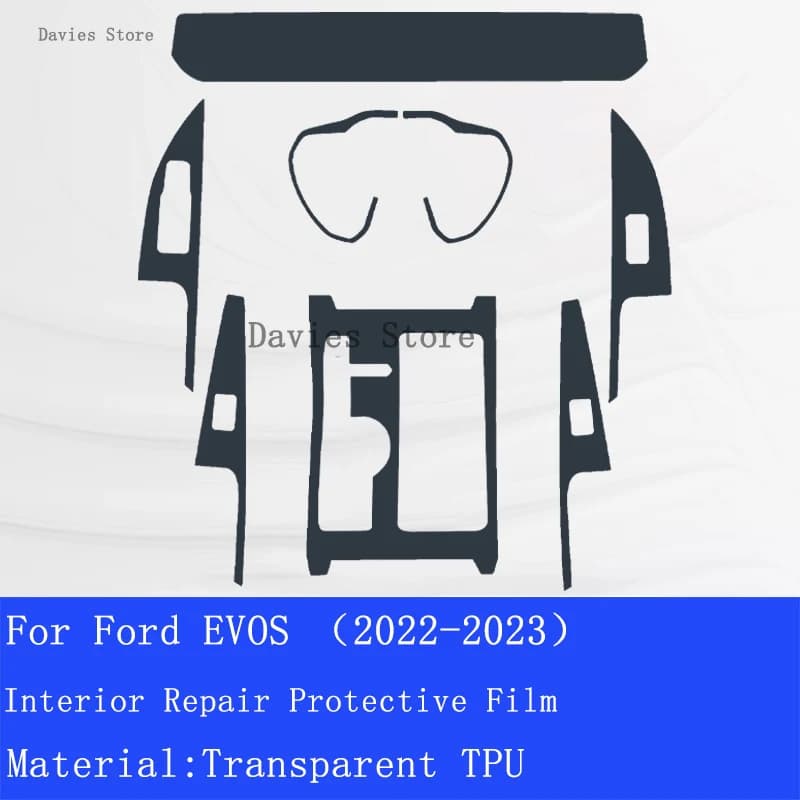 Protector Decoration Car interior Stickers For Ford EVOS (2022-2023) Car GPS Navigation LCD Screen TPU Protective Film