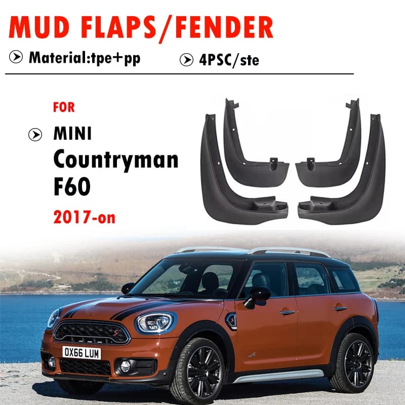 For MINI COUNTRYMAN F60 Mudguard Fender Mud Flaps Guards Splash Mudflaps Car Accessories 4pcs 2017 2018 2019 2020 2021 2022+