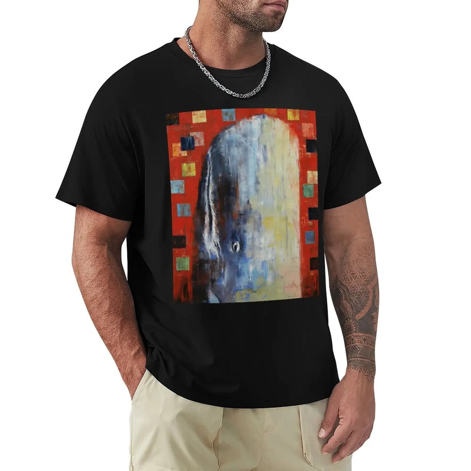 Moby Dick T-Shirt Lightweight Print T-Shirt