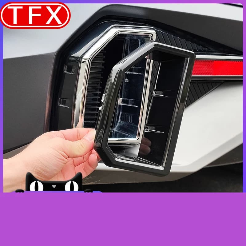For Trumpchi GAC EMKOO 2023 2024 Car Double Exhaust Pipe Black Warrior Tail Throat Decorative Cover Frame Auto Accessories