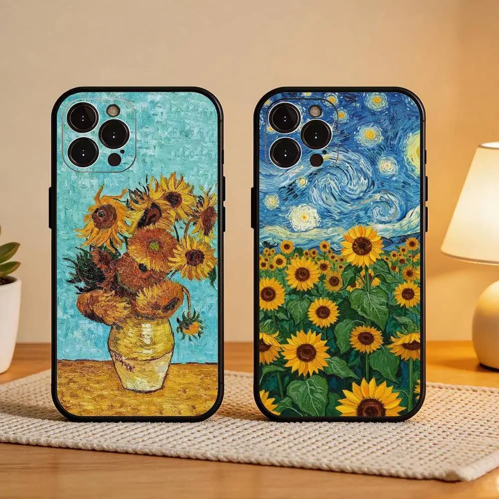 Paintings by the genius artist Van Gogh Phone Case For iPhone17,16,15,14,13,12,Plus,Pro Max, 5G Others Soft Black Cover