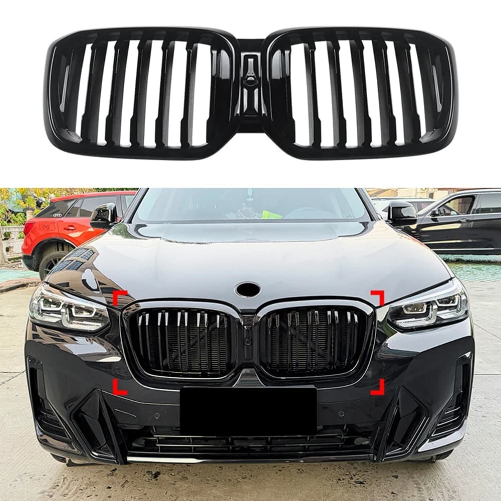 2022-2024 Kidney Grill With light Inlet Mesh Trim Styling Front Bumper Radiator Grille With light For BMW X3 G01 X4 G02 LCI
