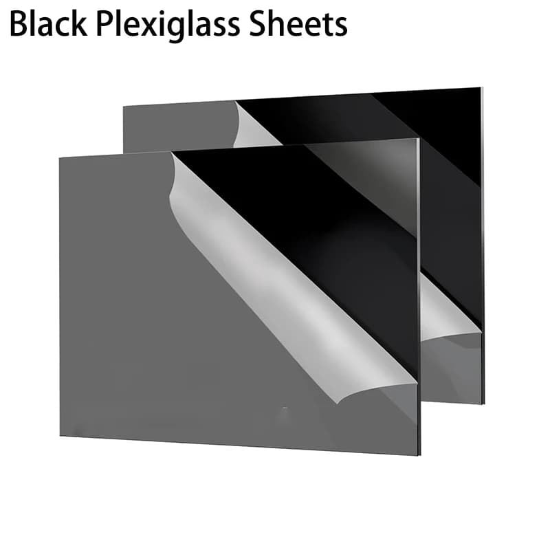 Plexiglass Sheets 1/8 inch Thick - 3mm Black Cast Acrylic Sheet for DIY Project, Craft, Acrylic Sign Wedding Invitation