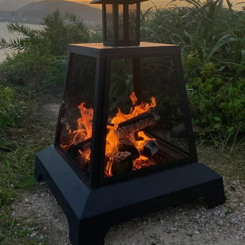 American wood stove Villa courtyard heater Outdoor campfire fire Bucket Baking stove Burner Household heater