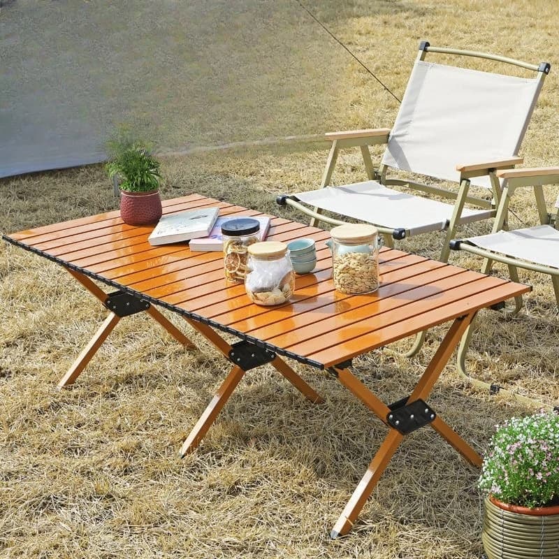 Self-driving tour Outdoor folding egg roll Portable folding table Picnic Spring outing BBQ table Egg roll