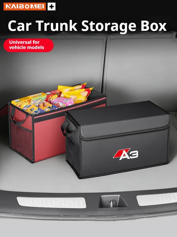 Car Trunk Foldable Storage Box Multi-Purpose Storage Organizer Bag Large-Capacity Stowing Tidying Bag For Audi A3