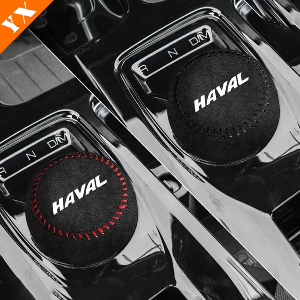 2021-2024 For Haval Jolion H6 Accessories Leather Car Gear Shift Handle Knob Frame Decor Sticker Cover Garnish