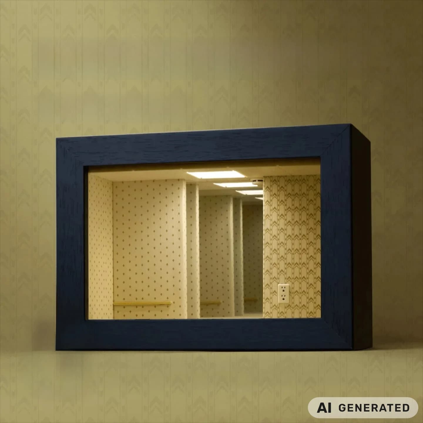 Rear Room Decoration Level0 Abyss Mirror Photo Frame Creative Landscape Display Box Desktop Periphery Gift