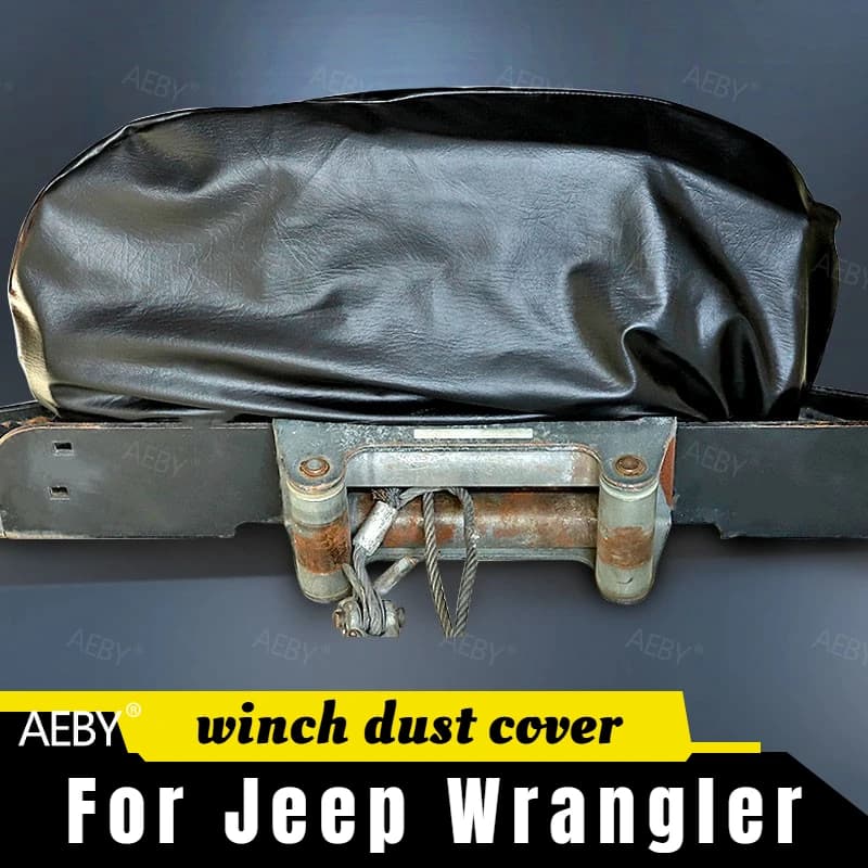 For Jeep Wrangler 2018-2023 Winch dust cover,Tow rope sand and gravel protective cover,Waterproof winch cover,Accessories