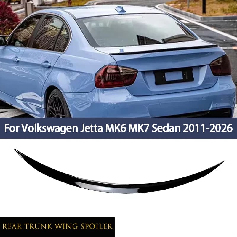 Car Exterior Tuning Rear Trunk Lid Spoiler Wing Stickers For Volkswagen Jetta MK6 MK7 Sedan 2011-2026 Auto Accessories