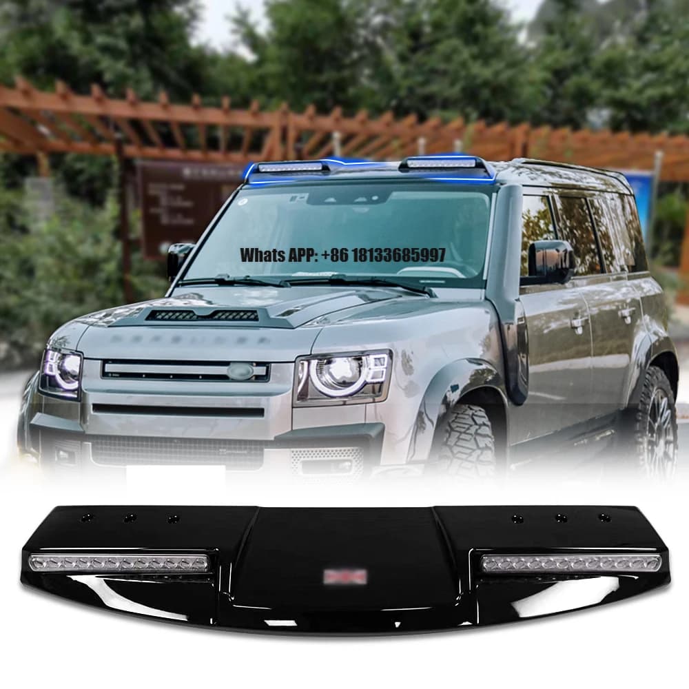 Car Body Parts for Rr Defender Car Front Roof Spoiler With DRL TOP Led Light