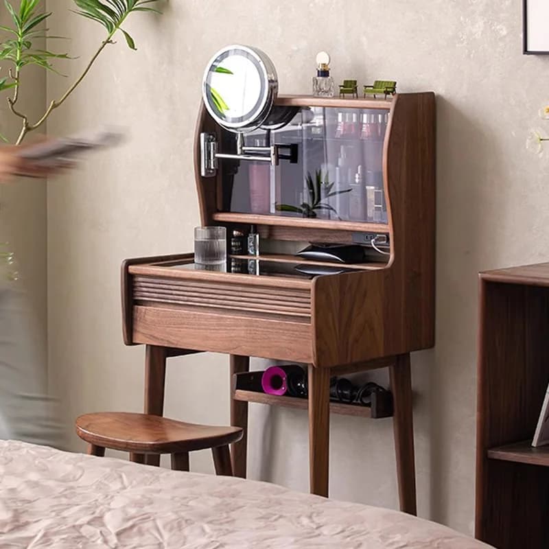 Drawers Storage Vanity Table Beauty Cosmetics Wood Mobile Modern Luxury Dressing Table Bedroom Penteadeira Trendy Furniture