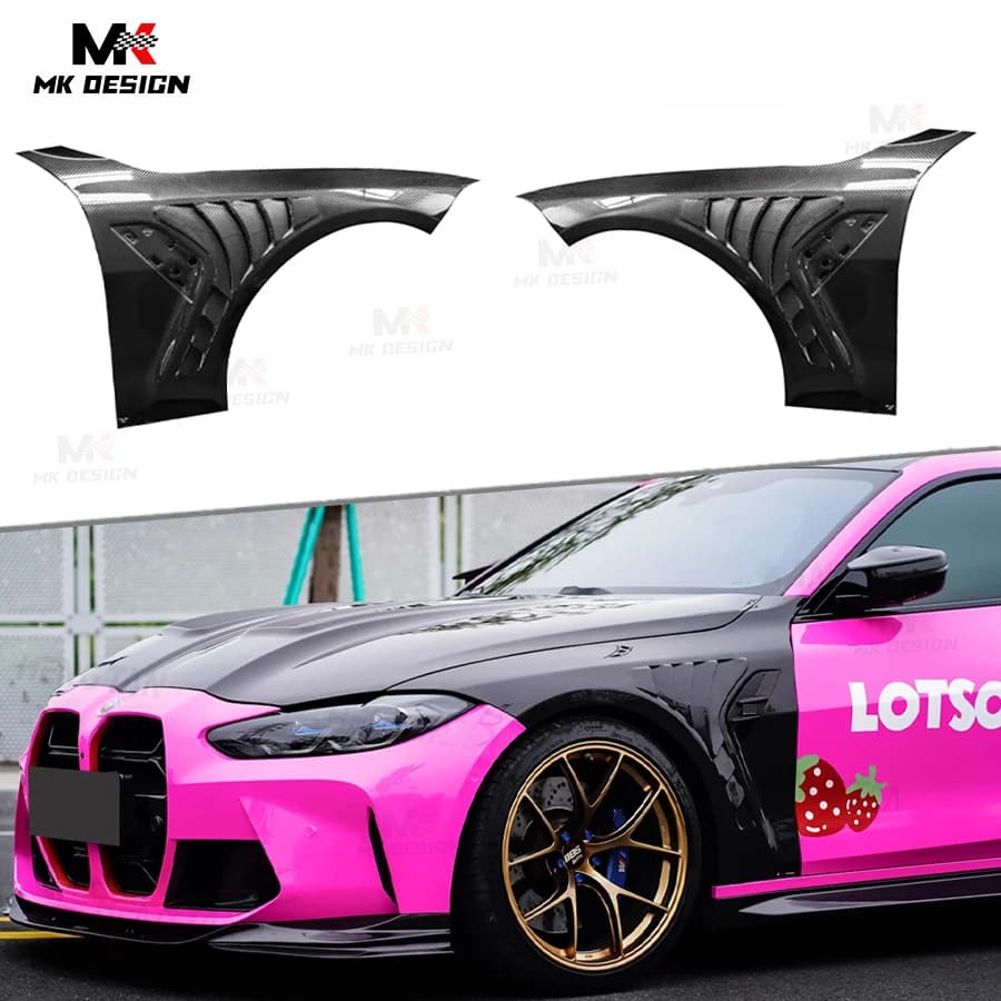 Dry Carbon Fiber Front Fender for BMW G80 G81 M3 G82 G83 M4 2021+ Front Vented Fender Trim Car Accessories