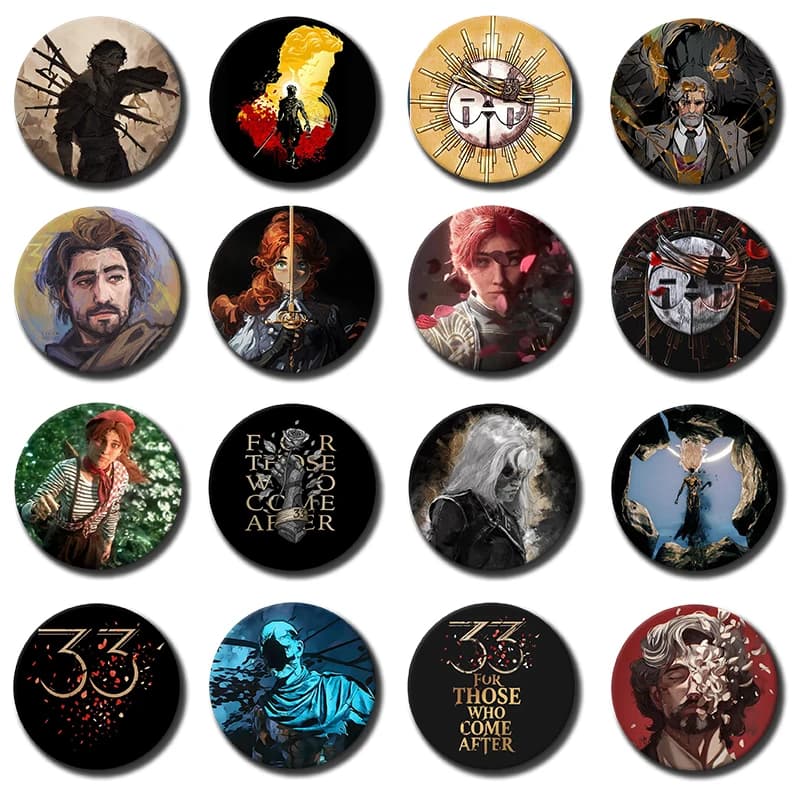 C-Clair Obscur Expedition 33 Button Pins Exquisite Cartoon Badge Round Creative Brooches for Backpack Jewelry Accessories Gifts