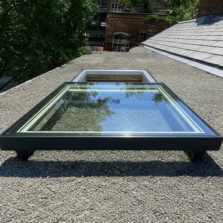 Electric Automatic Sliding Roof Skylight System with Thermal Break Aluminum Alloy Frame Modern Design Insulated Glass