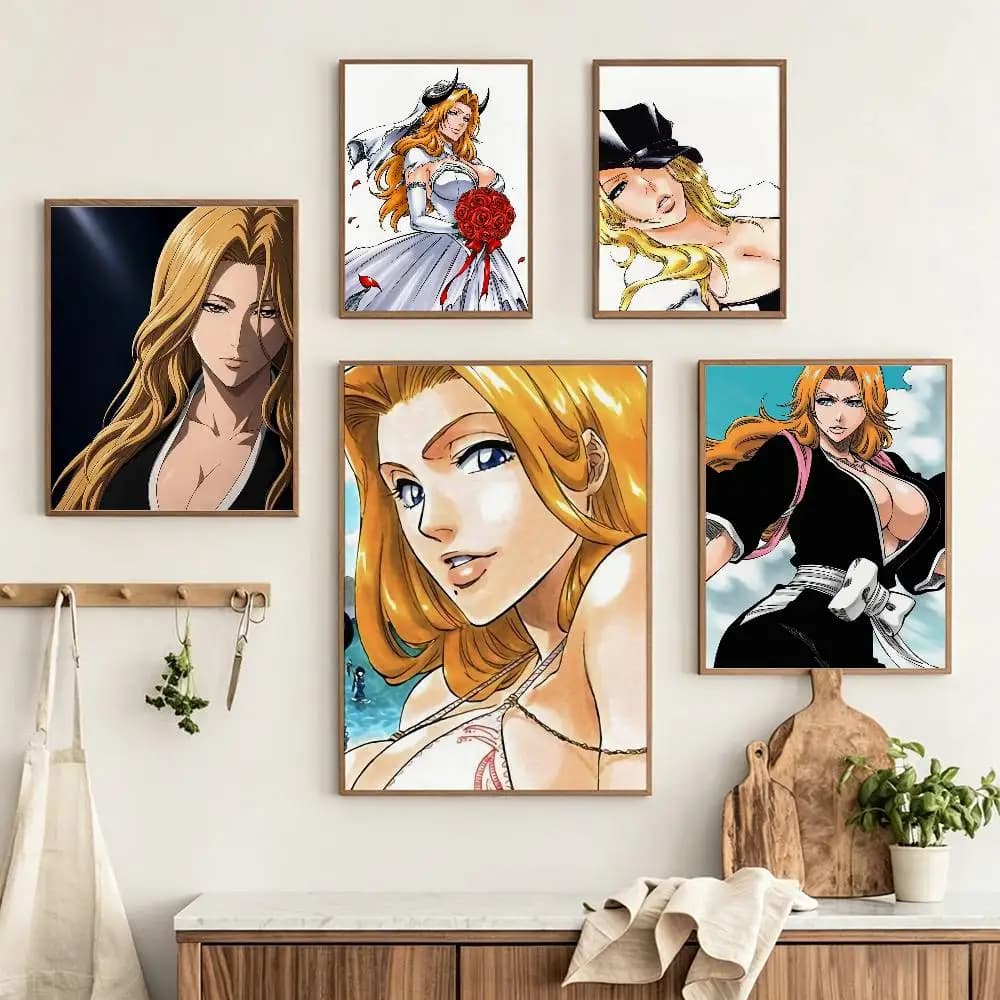 R-Rangiku Matsumoto B-BLEACH  Customizable HD Self Adhesive Waterproof Wall Art Poster