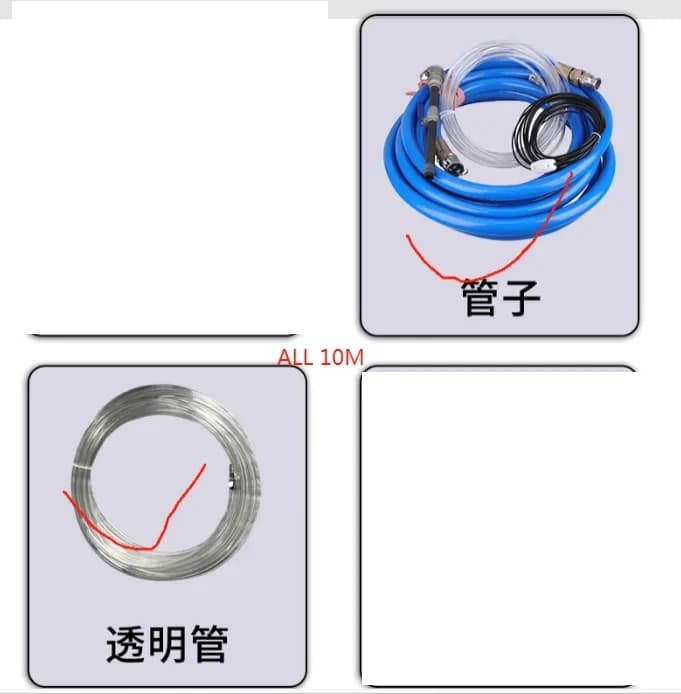 pipe and transparent tube 10 meters