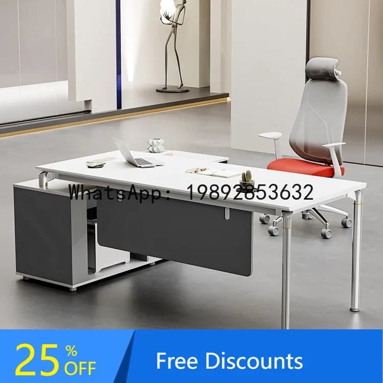 YFY Office Desk Simple Modern Light Luxury Creative Tech Sense Single Furniture Desk and Chair Set