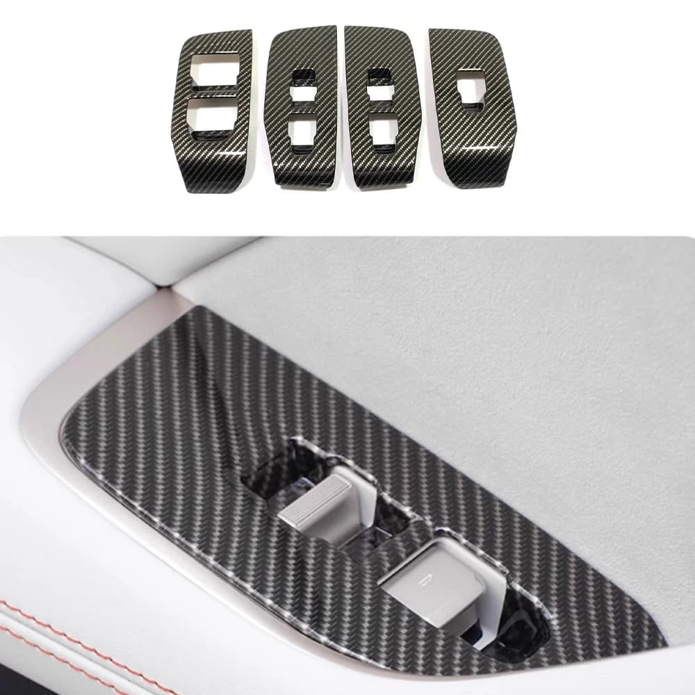 Car Window Glass Lift Switch Button Cover Trim Stickers For ONVO L60 Interior Accessories Auto Door Armrest Panel 2024 2025